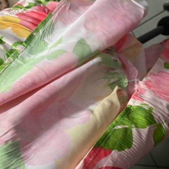 Floral Ruched Belted Halter Dress - Picture 5 of 6